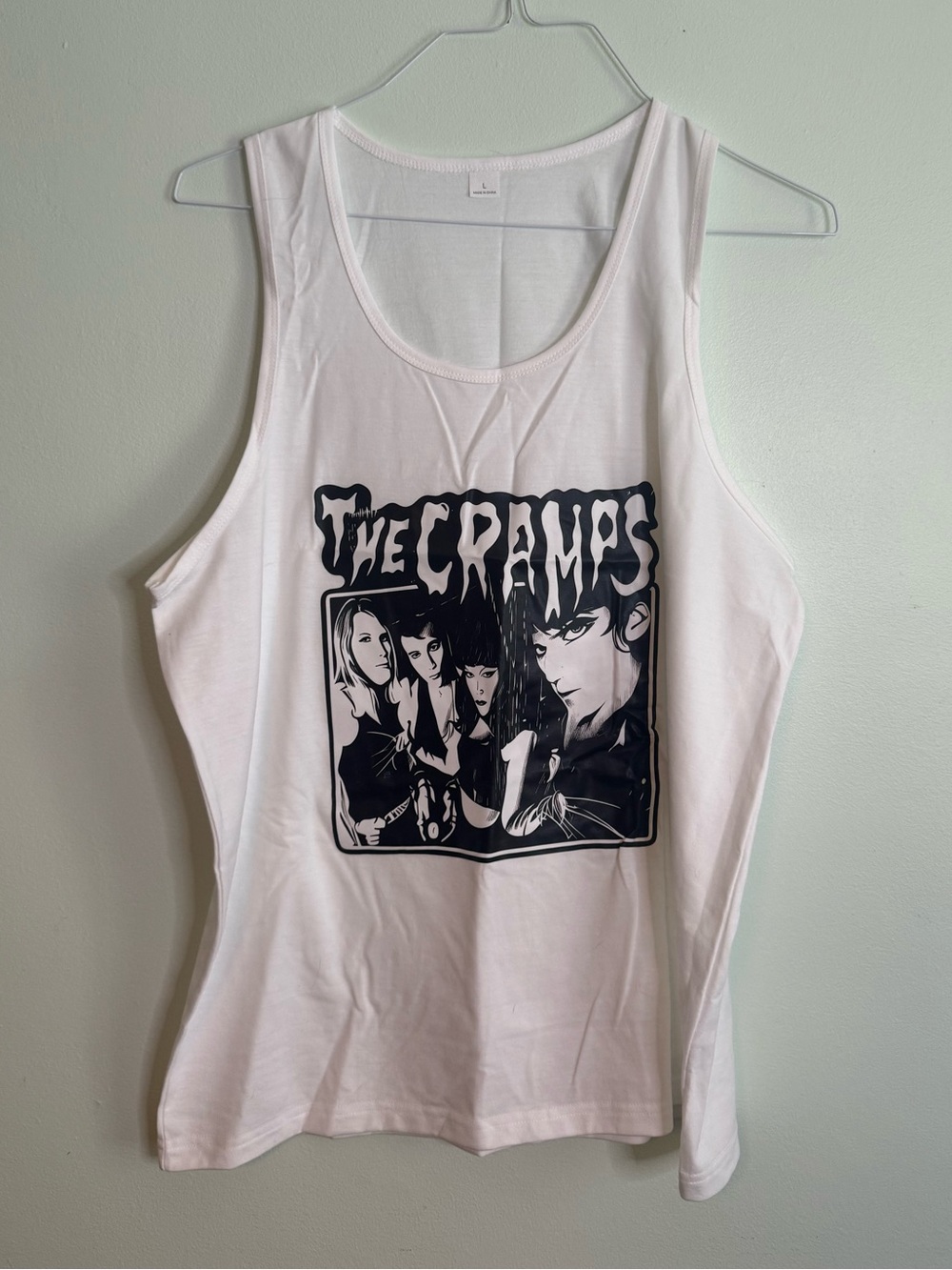 The Cramps Graphic White Tank (L)